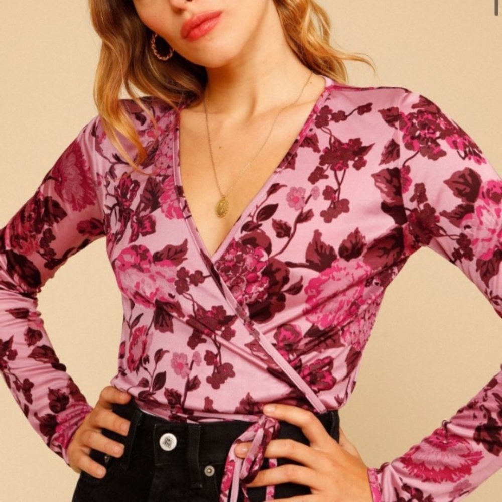 Rouje Sade Wrap Top 34 XS 0 NWOT